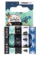 Winter joys washi tape nr 6 - 5 rullar med washitejp från Studio Light