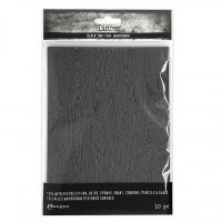WOODGRAIN BLACK TWO-TONE Halloween cardstock 5x7 - Svart papper med träådringstextur från Tim Holtz Ranger ink