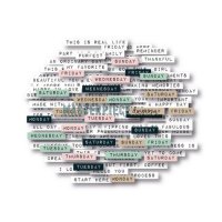 Word Stripe die-cuts - Utstansade engelska orddekorationer från Masterpiece design