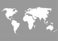 World map stencil - Schablon med världskarta från Pronty A5