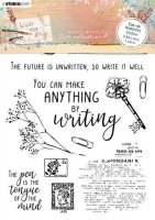 Write Your Story nr.02 RUB ON sticker set - Gnuggisar med texter från Studio Light A5