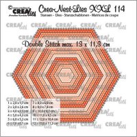 XXL Hexagons Crea-nest-dies stitch - Bivaxnätforms-stansmallar från CreaLies