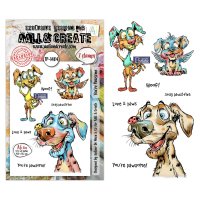 YOU'RE PAWSOME dogs clear stamp set from AALL & Create A6
