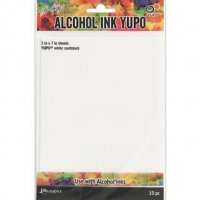 Yupo white cardstock - Vita papper för alco ink från Tim Holtz / Ranger ink