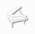 FLYGELgrand piano die from Gummiapan ca 67x70 mm