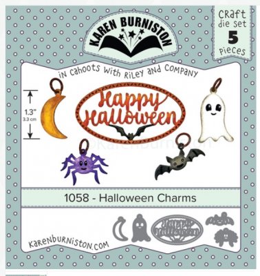 Halloween charms die set 1058 - Stansmallar med halloweentema från Karen Burniston