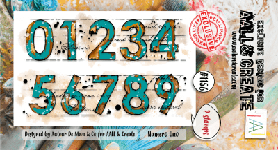 NUMERO UNO clear stamp set from AALL & Create A8