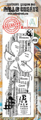 #120 Growth in numbers border stamp - Texturstämpel med blomma från Aall & Create