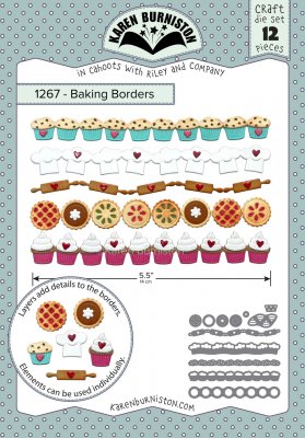 BAKING BORDERS die set - Bårdstansmallar med baktema från Karen Burniston
