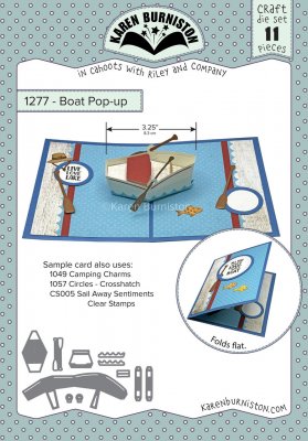 BOAT pop-up die set - Båtstansmallar från Karen Burniston
