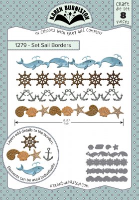 SET SAIL border die set - Stansmallar med havstema från Karen Burniston