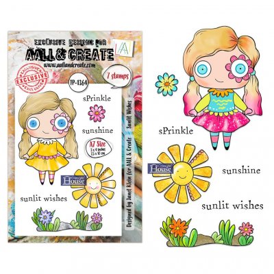 SUNLIT WISHES clear stamp set - Stämpelset från AALL & Create A7