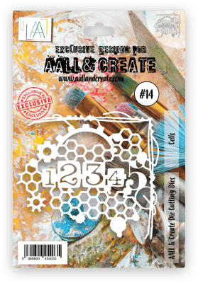 #14 Cells die - Stansmall med kugghjul och bivaxnät m m från Aall & Create 10 cm