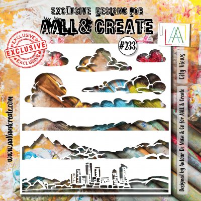 CITY VIEWS stencil 6x6 from AALL & Create 15x15 cm