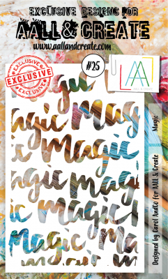 #25 magic stencil - Schablon från Aall & Create A6