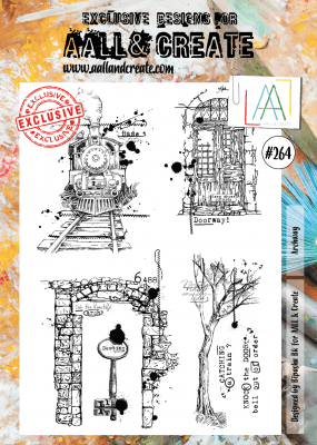 #264 Archway clear stamp set - Stämpelset med tunnlar/öppningar från AALL & Create A4