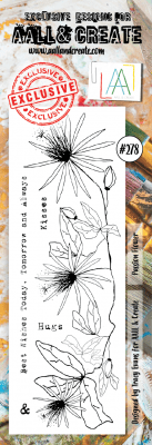 #278 Passion flower clear stamp set - Stämpel med blommor från Aall & Create