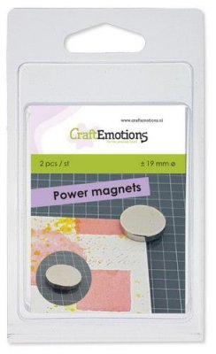 2 Power magnets for magnetic media mat from Craft Emotions 1,9 cm