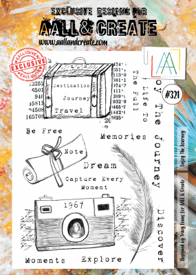 FÖRBESTÄLLNING #321 Enjoy the journey clear stamp set - Stämpelset med resetema från Aall & Create A4