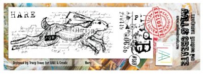 #369 Hare collage clear border stamp from Tracy Evans / Aall & Create