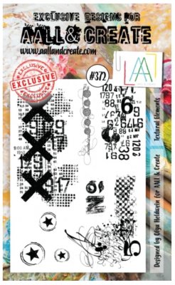 #372 Textural elements clear stamp set - Stämpelset från Olga Heldwein / Aall & Create A6