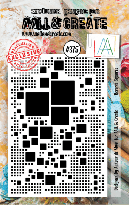 FÖRBESTÄLLNING #375 Reverse squares clear stamp - Stämpel med fyrkanter från Autour de Mwa / AALL & Create A7