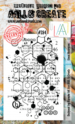FÖRBESTÄLLNING #384 Lined hexagons clear stamp - Stämpel med bivaxmönster från Bipasha BK / AALL & Create