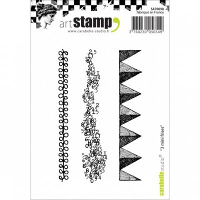 3 mini frises stamp set - Mönsterstämplar från Carabelle Studio
