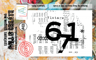 #438 Ephemera digits numbers clear stamp - Kollagestämpel med siffror från AALL & Create A7