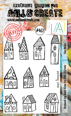 #462 Our house clear stamp set from Janet Klein AALL & Create A6