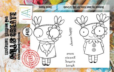 #478 Choose happy girls clear stamp set - Stämpelset med flickor från Janet Klein AALL & Create A7
