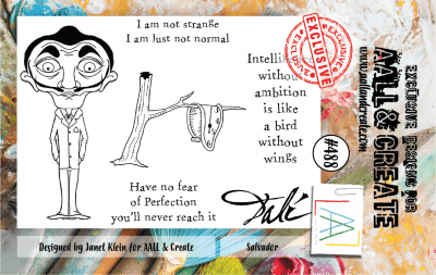 #488 Salvador Dali - Stämpelset från Janet Klein / AALL & Create A7
