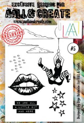 FÖRBESTÄLLNING #5 Up in the clouds clear stamp set - Stämpelset med läppar och moln från Olga H AALL & Create A6