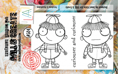 FÖRBESTÄLLNING #504 Tweedledee clear stamp set - Stämpelset med tvillingar från Janet Klein AALL & Create A7
