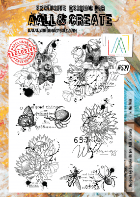 FÖRBESTÄLLNING #529 In the wild animal and botanical clear stamp set - Stämpelset med djur- och naturtema från Bipasha BK AALL &