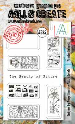 PRE-ORDER #535 Ticketed snippets clear stamp set from Tracy Evans AALL & Create A6