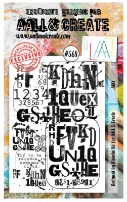 FÖRBESTÄLLNING #568 ABCs clear stamp - Stämpel med bokstäver och siffror från Bipasha BK AALL & Create A6