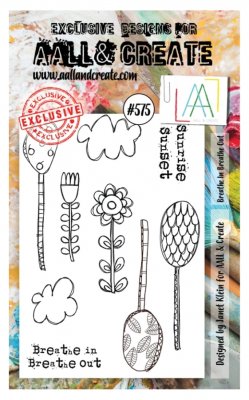 PRE-ORDER #575 Breathe in breathe out clear stamp set from Janet Klein AALL & Create A6