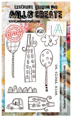 PRE-ORDER #577 On cloud nine house clear stamp set from Janet Klein AALL & Create A6