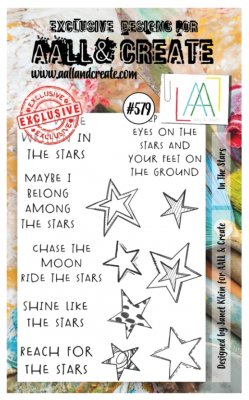 FÖRBESTÄLLNING #579 In the stars text clear stamp set - Stämpelset med engelska texter om stjärnor från Janet Klein AALL & Creat
