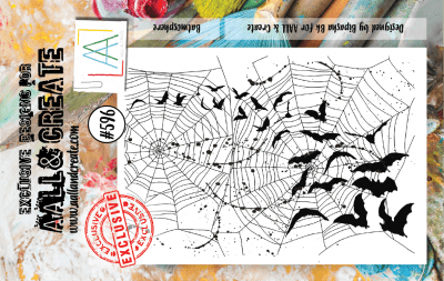 PRE-ORDER #596 Batmosphere spider web clear stamp from Bipasha BK AALL & Create A7