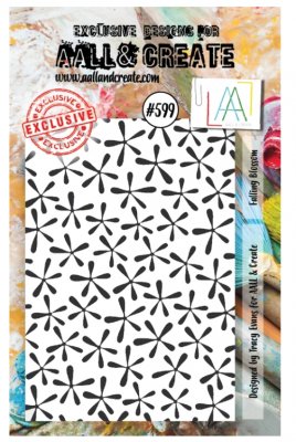 PRE-ORDER #599 Falling blossom flower clear stamp from Tracy Evans AALL & Create