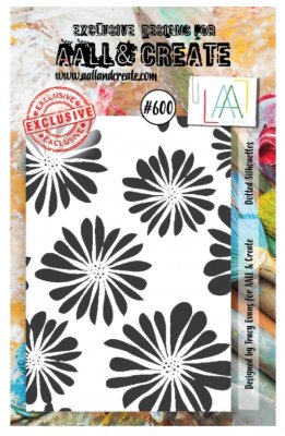 PRE-ORDER #600 Dotted silhouettes flower clear stamp from Tracy Evans AALL & Create A7