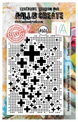 FÖRBESTÄLLNING #606 Reverse pluses clear stamp - Stämpel med plustecken från Autour de Mwa AALL & Create A7