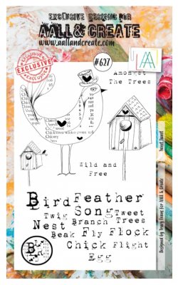 PRE-ORDER #627 Tweet Tweet bird clear stamp set from Tracy Evans AALL & Create A6