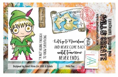 PRE-ORDER #636 Peter Pan clear stamp set from Janet Klein AALL & Create A7