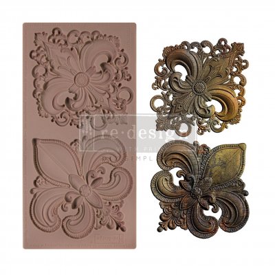 Salon De La 5x10 Inch Decor Mould - Gjutform med fleur de lis från Finnabair