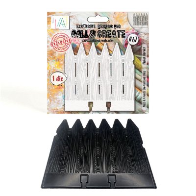 67 picket border fence die - Staketstansmall från AALL & Create 10x10 cm