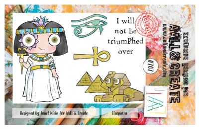 #707 Cleopatra woman clear stamp set from Janet Klein AALL & Create A7