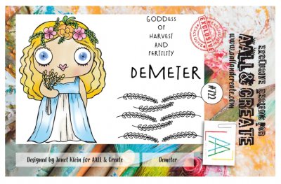 #722 Demeter goddess clear stamp set - Stämpelset med gudinna från Janet Klein AALL & Create A7